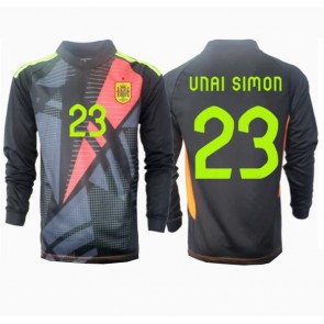 Spanien Unai Simon #23 Målvakt Bortatröja EM 2024 Långärmad